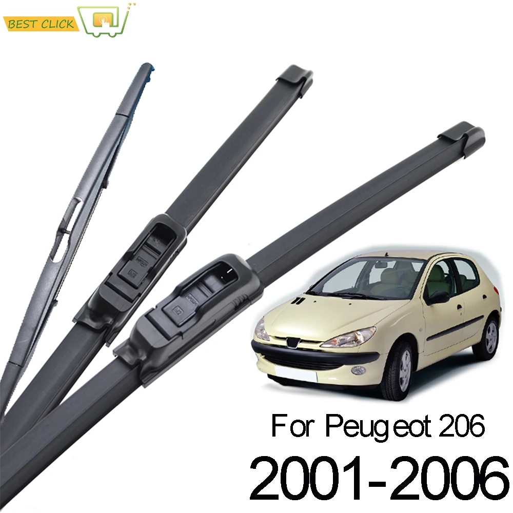 Xukey 3 шт. передние и задние стеклоочистители для Peugeot 206 хэтчбек 2006 2005 2004 2003 2002 2001 26