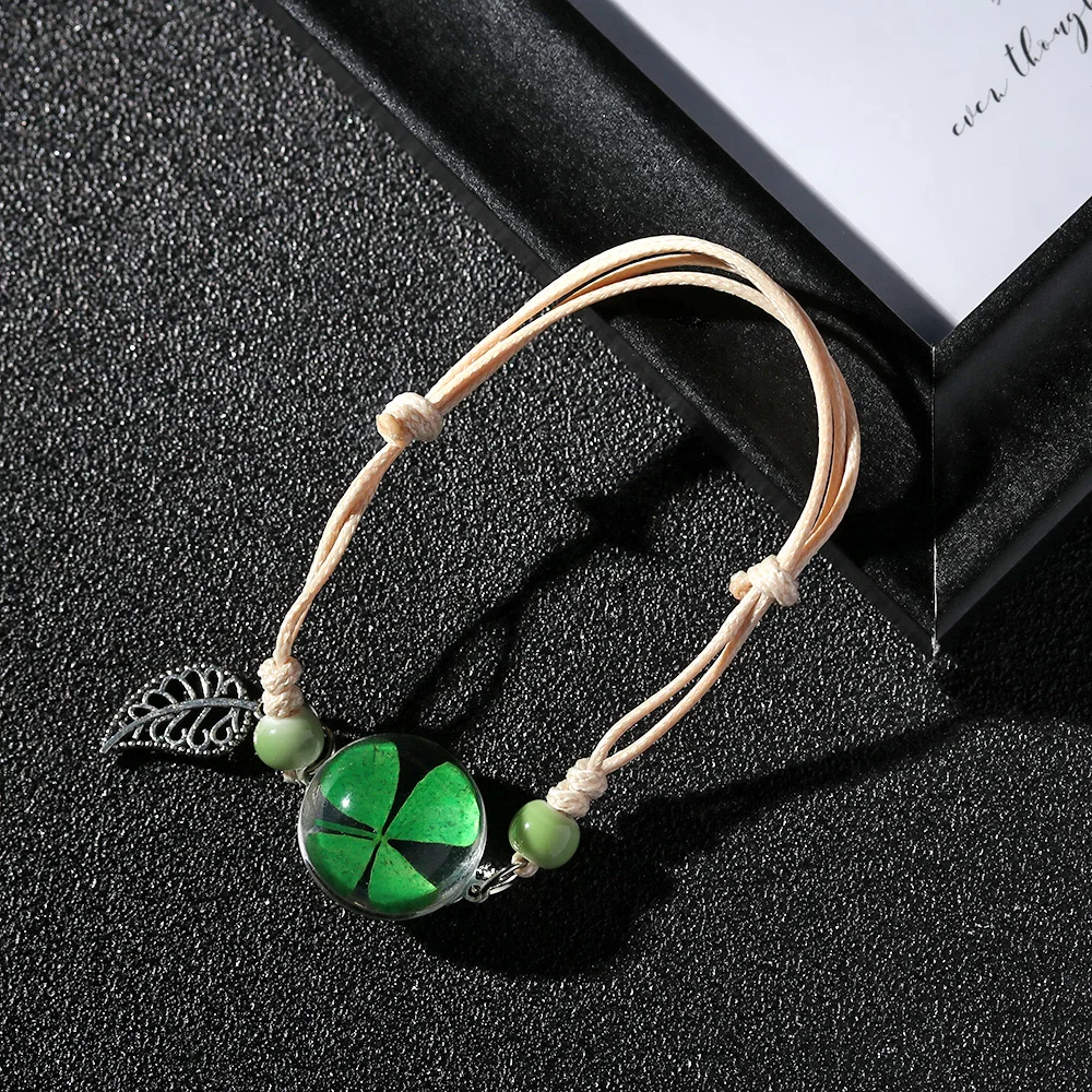 Boho Vintage Charm Weave Bracelet Handmade Glass Ball Real Dry Flower And Plant Specimen Bracelets Adjustable Bangle for Women
Boho Vintage Charm Weave Bracelet Handmade Glass Ball Real Dry Flower And Plant Specimen Bracelets Adjustable Bangle for Women