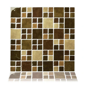 Cocotik High Quality 10"x10" Anti-mold Peel and Stick 3D Wall Tile in Square Brown - Pack of 6
Cocotik High Quality 10"x10" Anti-mold Peel and Stick 3D Wall Tile in Square Brown - Pack of 6