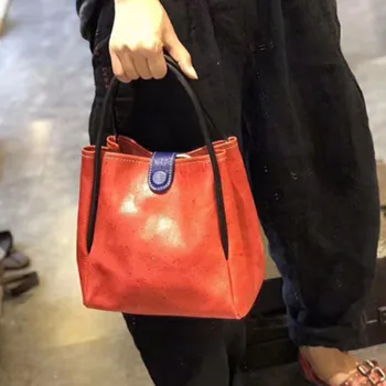 2019 New Genuine Leather Lady Handbags top layer cowhide retro solid color bucket bag ladies shoulder bags
2019 New Genuine Leather Lady Handbags top layer cowhide retro solid color bucket bag ladies shoulder bags