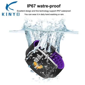 Kinyo New 2018 Smart band wristband IP67 Waterproof Heart Rate monitoring Blood pressure monitoring Calling reminder smartband
Kinyo New 2018 Smart band wristband IP67 Waterproof Heart Rate monitoring Blood pressure monitoring Calling reminder smartband