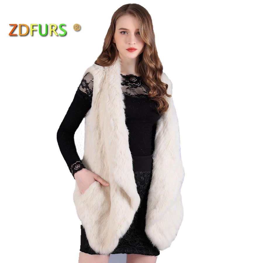 ZDFURS *winter new Knitted hand made Rabbit fur vests gilet sleeveless Double-sided Knit Fur Waistcoat Women ZDKR-165010
ZDFURS *winter new Knitted hand made Rabbit fur vests gilet sleeveless Double-sided Knit Fur Waistcoat Women ZDKR-165010