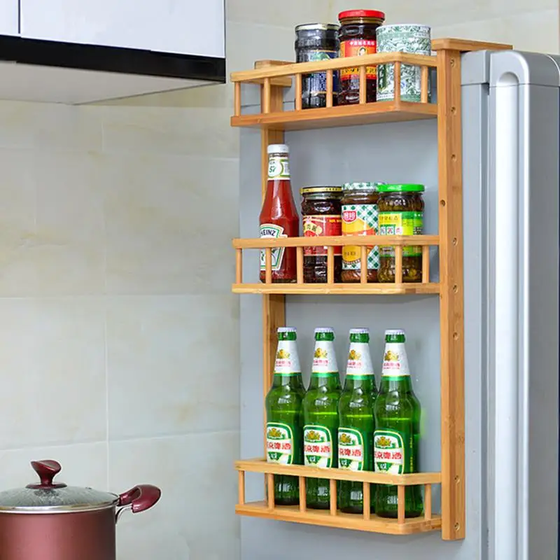3-Tier Baker's Rack Wall-Mounted/Standing Solid Wood Bottle Organizer Spice Holder Jars Storage Attachable to Fridge
3-Tier Baker's Rack Wall-Mounted/Standing Solid Wood Bottle Organizer Spice Holder Jars Storage Attachable to Fridge