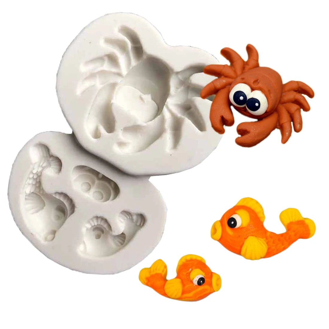 2pcs/Set 3D Crab Clownfish Fish Chocolate Party Decorating Mould DIY Fondant Silicone Mold Baking Tools for Cakes 8.7x6cm
2pcs/Set 3D Crab Clownfish Fish Chocolate Party Decorating Mould DIY Fondant Silicone Mold Baking Tools for Cakes 8.7x6cm