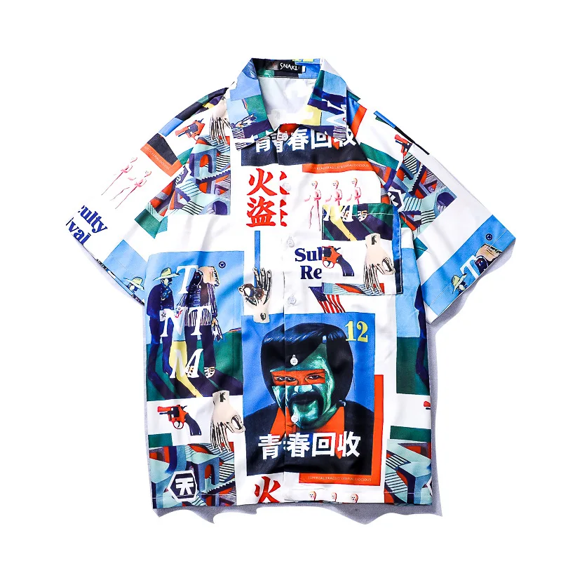Harajuku Hip Hop Graffiti Hawaiian Fancy Beach Shirts Streetwear 2019 Summer Mens Casual Party Holiday Dress Shirts Male
Harajuku Hip Hop Graffiti Hawaiian Fancy Beach Shirts Streetwear 2019 Summer Mens Casual Party Holiday Dress Shirts Male
