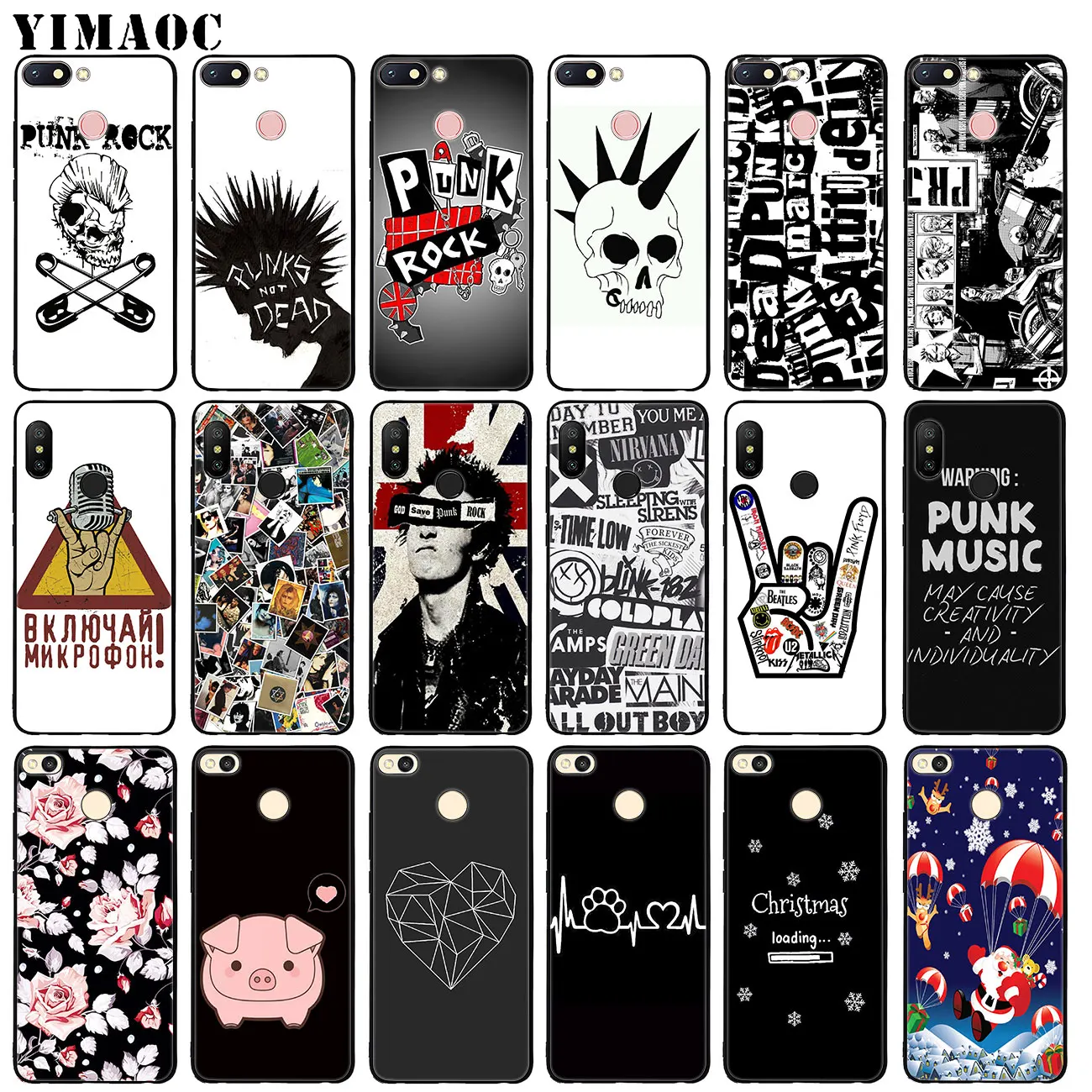 YIMAOC Punk Rock Soft Silicone Case for Xiaomi Redmi K20 Pro 6A 7A Note 8 7 5 6 Pro Mi Black flower TPU Cover
YIMAOC Punk Rock Soft Silicone Case for Xiaomi Redmi K20 Pro 6A 7A Note 8 7 5 6 Pro Mi Black flower TPU Cover