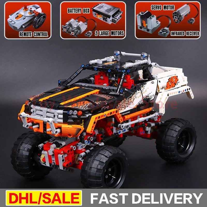 Lepin 20014 Technic Series Ultimate Version The Remote-Control Four-Wheel Drive Off-road Vehicles Blocks lepins Toys Clone 9398
Lepin 20014 Technic Series Ultimate Version The Remote-Control Four-Wheel Drive Off-road Vehicles Blocks lepins Toys Clone 9398