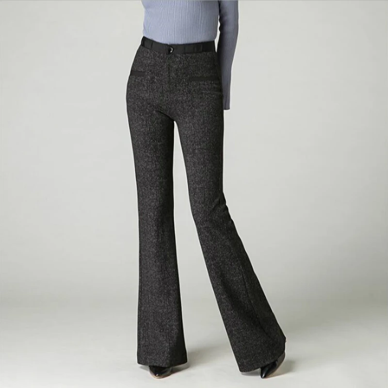 2019 new autumn and winter plus size cotton high waist brand office lady female women girls flare pants 79324
2019 new autumn and winter plus size cotton high waist brand office lady female women girls flare pants 79324