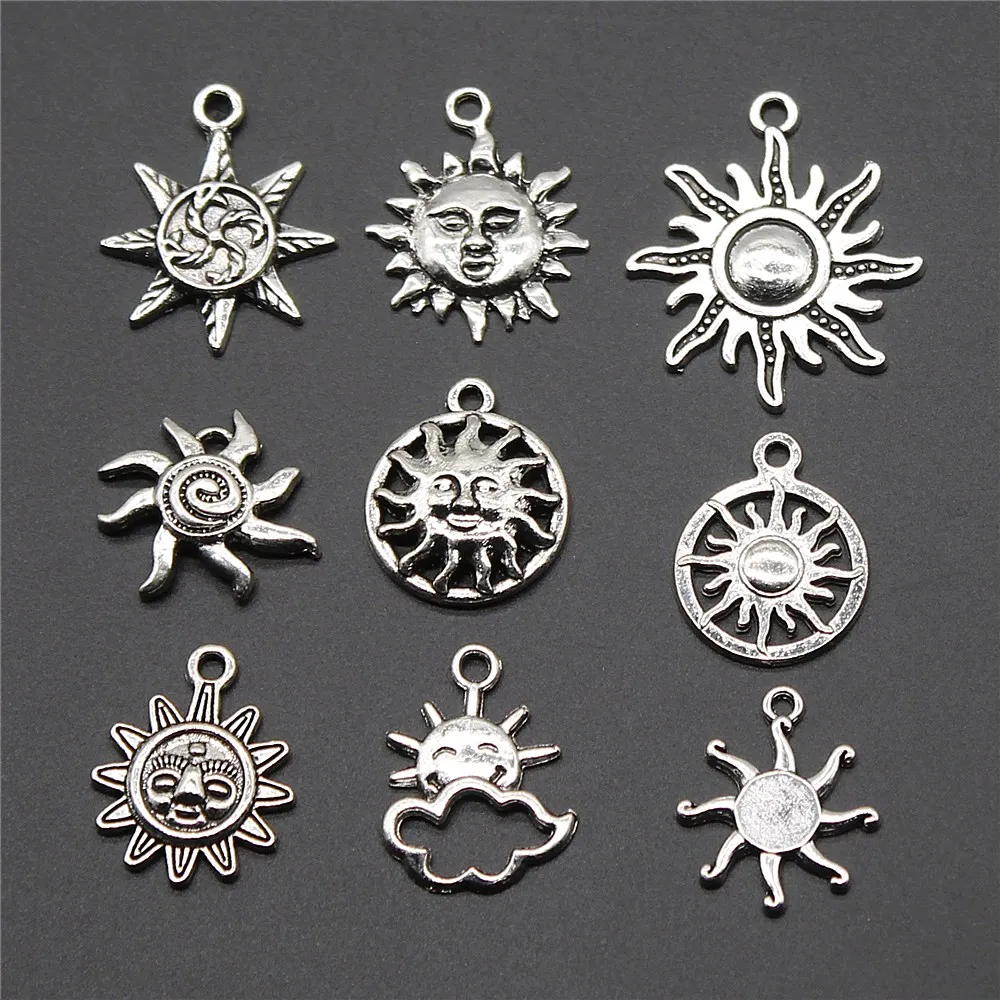 10pcs Sun Charm Pendant Antique Silver Color Sun Charm Jewelry Findings Sun Charm For Jewelry Making
10pcs Sun Charm Pendant Antique Silver Color Sun Charm Jewelry Findings Sun Charm For Jewelry Making