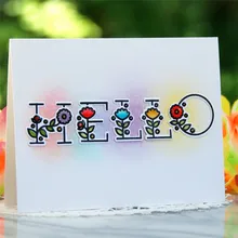 GJCrafts Bloemen Alfabet Brief Clear Stempels en Matrijzen Scrapbooking Metalen Stansmessen Kaart Maken Craft Sterft Nieuwe Sterft voor 2019(China)