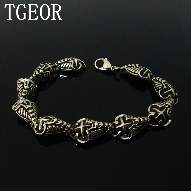 jewelry 1pcs 316L stainless steel skull and CROSS barcelets titanium steel hand chain
jewelry 1pcs 316L stainless steel skull and CROSS barcelets titanium steel hand chain