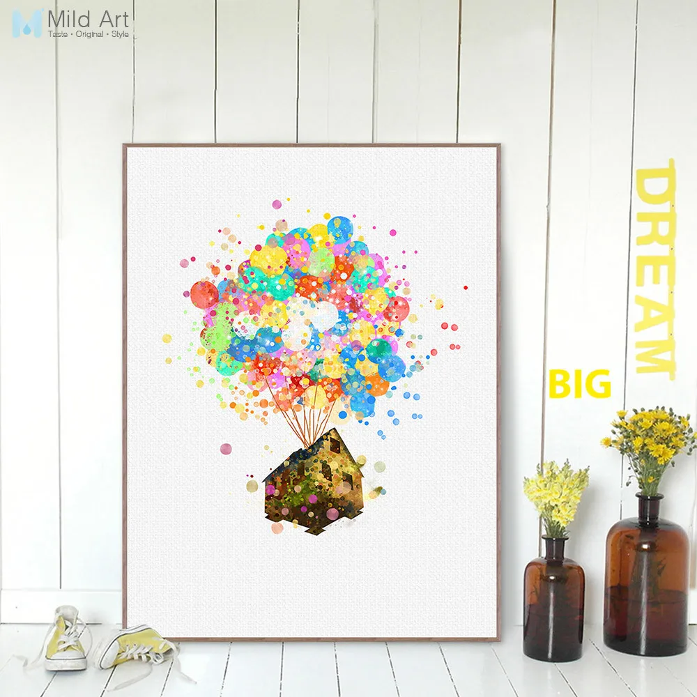 Watercolor Modern 3D Cartoon Movie Up Balloon Fly House Canvas A4 Art Print Poster Wall Picture Kids Room Deco Painting Custom
Watercolor Modern 3D Cartoon Movie Up Balloon Fly House Canvas A4 Art Print Poster Wall Picture Kids Room Deco Painting Custom