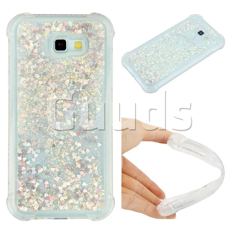 Dynamic Liquid Glitter Sand Quicksand Star TPU Case for Samsung Galaxy A7 2017 A720 - Silver