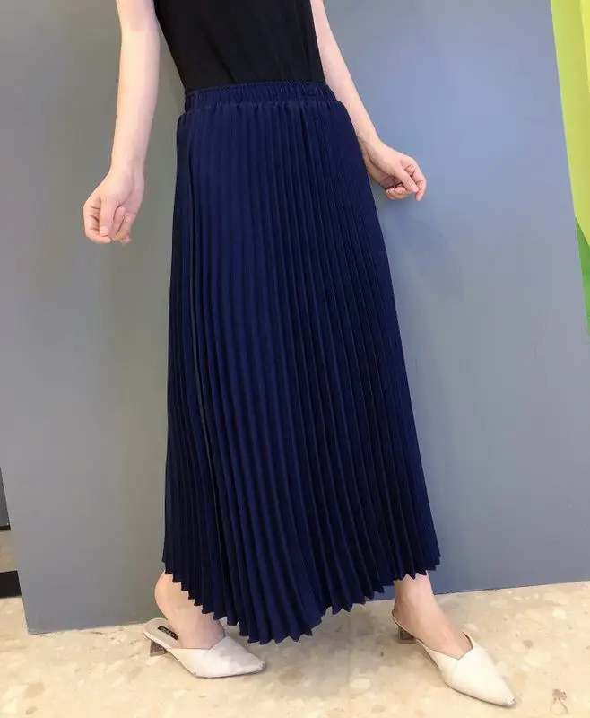 10-colour Available 2019 Spring New Arrival Korean Style Solid Pleated Skirt High-waist Woman Long Skirt Elegant Chiffon Skirt
10-colour Available 2019 Spring New Arrival Korean Style Solid Pleated Skirt High-waist Woman Long Skirt Elegant Chiffon Skirt