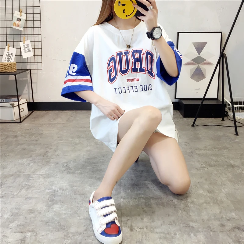Summer Women Casual T-shirt Short Sleeve Loose Tees Korean Female T-shirt Ulzzang Plus Size High Quality
Summer Women Casual T-shirt Short Sleeve Loose Tees Korean Female T-shirt Ulzzang Plus Size High Quality