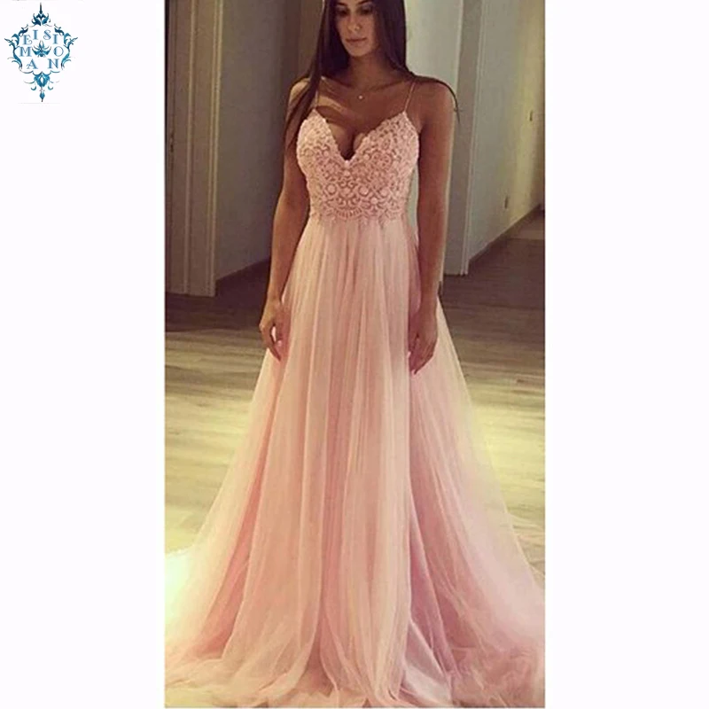 Ameision Elegant Pink Long Dresses Evening 2019 Formal Evening Gown Women Sweetheart Tulle Spaghetti Strap Lace Lady Party Dress
Ameision Elegant Pink Long Dresses Evening 2019 Formal Evening Gown Women Sweetheart Tulle Spaghetti Strap Lace Lady Party Dress