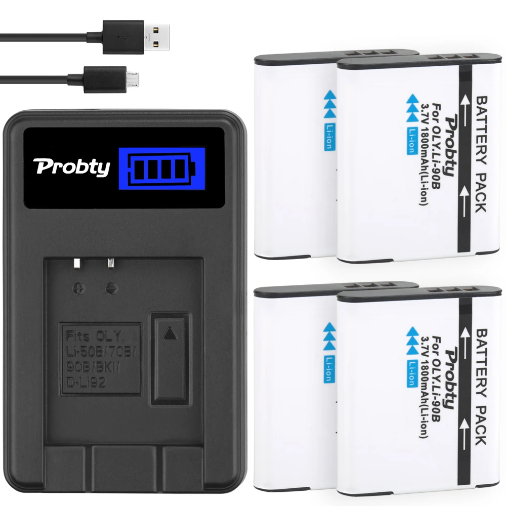 LI-90B Camera Battery+Charger For Olympus Tough TG-1 iHS TG-2 iHS TG-3 TG-4 SH50 Olympus SP-100 Olympus SP-100EE Olympus SH-1
LI-90B Camera Battery+Charger For Olympus Tough TG-1 iHS TG-2 iHS TG-3 TG-4 SH50 Olympus SP-100 Olympus SP-100EE Olympus SH-1