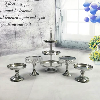 Silver Crystal cake stand set Electroplating gold mirror face wedding party table candy bar table decorating tools
Silver Crystal cake stand set Electroplating gold mirror face wedding party table candy bar table decorating tools
