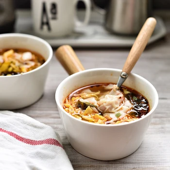 European creative ceramics rice bowl dim sum bowl small soup breakfast dessert bowl fruit salad bowl tableware wood handle
European creative ceramics rice bowl dim sum bowl small soup breakfast dessert bowl fruit salad bowl tableware wood handle