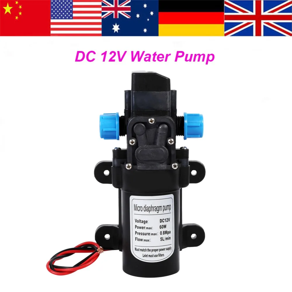 1 PC water pump High Pressure Self Priming Water Pump 12V 60W bomba de agua 115Psi For Caravan Camping Boat pompe a eau
1 PC water pump High Pressure Self Priming Water Pump 12V 60W bomba de agua 115Psi For Caravan Camping Boat pompe a eau