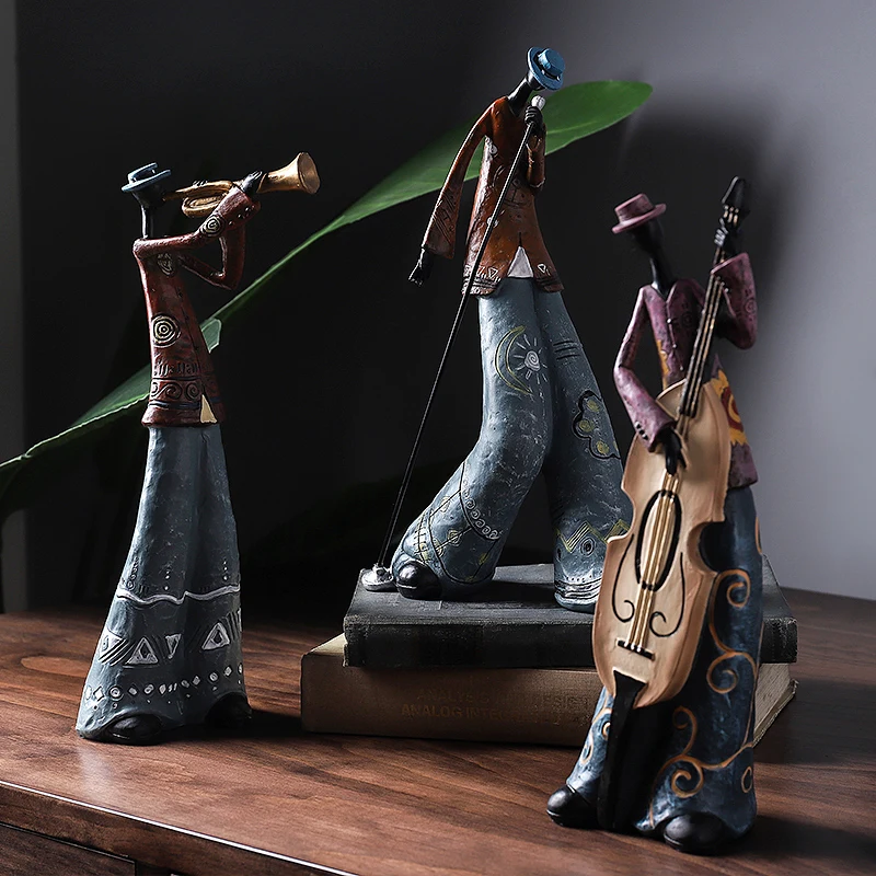 Cowboy Band Trumpet Playing figurine pop Resin Sculpture Handmade Retro Home Decoration Accessories
Cowboy Band Trumpet Playing figurine pop Resin Sculpture Handmade Retro Home Decoration Accessories