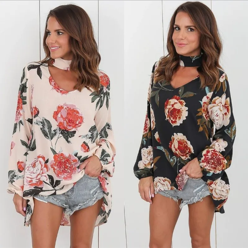 Womens Floral Chiffon Blouse Tops Blouses Women Clothes 2018 Casual V-neck Loose Long Sleeve Summer Thin Elegant Flower Tops
Womens Floral Chiffon Blouse Tops Blouses Women Clothes 2018 Casual V-neck Loose Long Sleeve Summer Thin Elegant Flower Tops