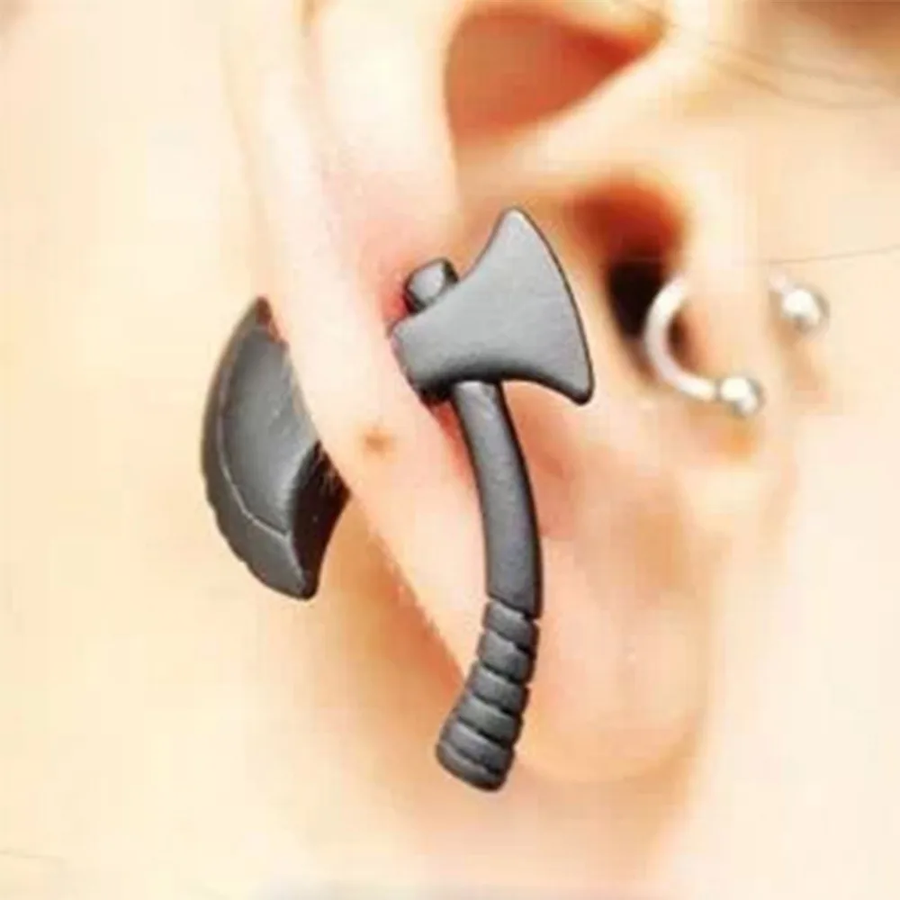 1 pc Personality Punk Nickel Free Black Ax Hatchet Mens Womens Stud Earring Fashion Piercing Jewelry Accessories # 272256
1 pc Personality Punk Nickel Free Black Ax Hatchet Mens Womens Stud Earring Fashion Piercing Jewelry Accessories # 272256