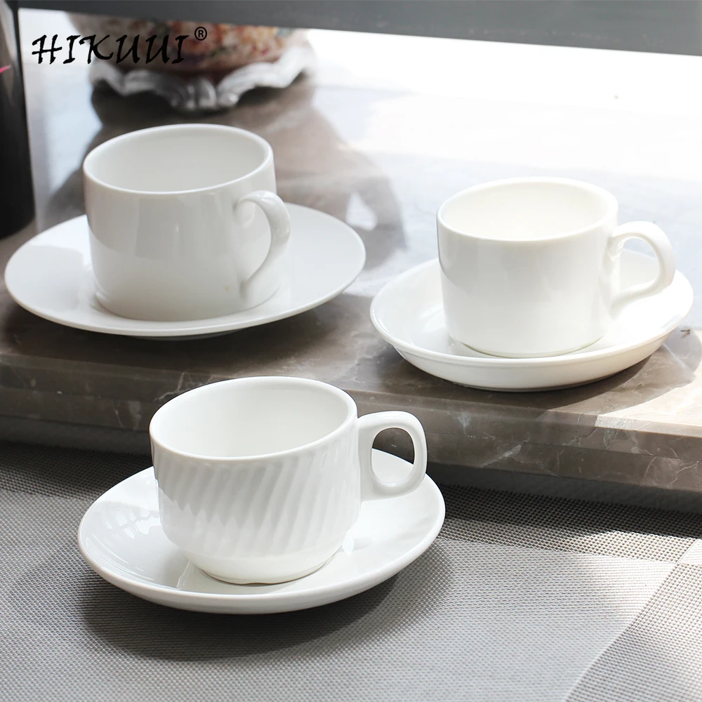 3 Style White Ceramic Coffee Cup Saucers Set Drinkware Afternoon Tea Porcelain Mocha Mugs Cups With Trays
3 Style White Ceramic Coffee Cup Saucers Set Drinkware Afternoon Tea Porcelain Mocha Mugs Cups With Trays