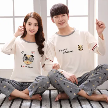 Autumn Cotton Couple Pajamas Sleepwear Women's Stripe Pajama Sets Night Pijamas Mujer Lover Pyjamas Homewear Plus Size Clothing
Autumn Cotton Couple Pajamas Sleepwear Women's Stripe Pajama Sets Night Pijamas Mujer Lover Pyjamas Homewear Plus Size Clothing