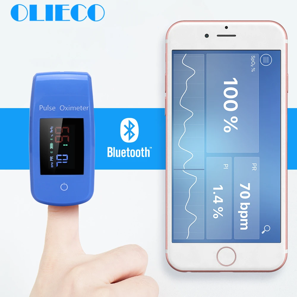 Finger Bluetooth APP Pulse Oximeter Medical Household Digital Oxygen Saturation Meter Portable Mini Finger SPO2 PR Oximetro CE
Finger Bluetooth APP Pulse Oximeter Medical Household Digital Oxygen Saturation Meter Portable Mini Finger SPO2 PR Oximetro CE