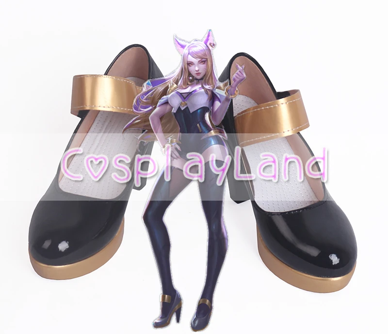Обувь для косплея игры LOL KDA Ahri сапоги костюмы аксессуары женщин обувь на заказ