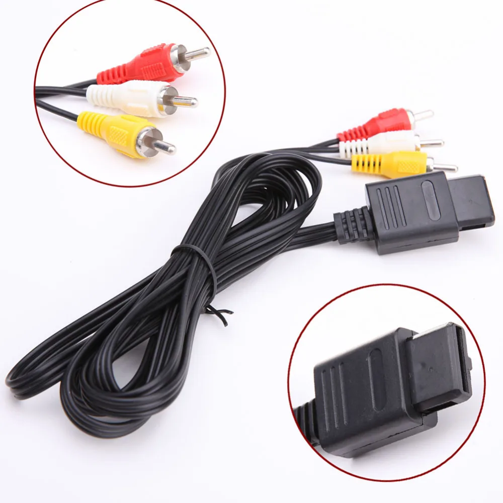 Newest AV Audio Video A/V TV Cable Cord Connector for Nintendo 64 N64 GameCube NGC SNES SFC Controller Console
Newest AV Audio Video A/V TV Cable Cord Connector for Nintendo 64 N64 GameCube NGC SNES SFC Controller Console