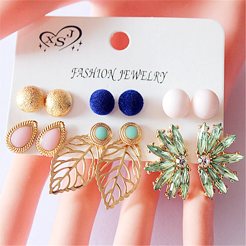 New fashion women accessories wholesale girls party ear studs beautiful mix-and-match 6pairs /set earrings Christmas gifts
New fashion women accessories wholesale girls party ear studs beautiful mix-and-match 6pairs /set earrings Christmas gifts