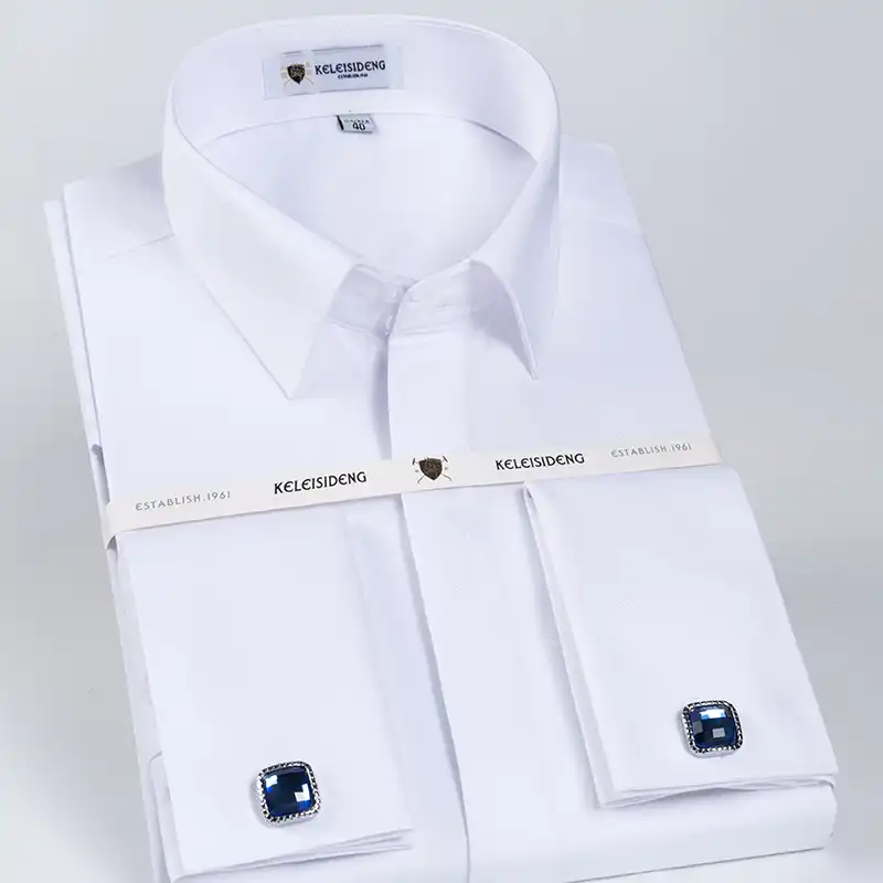 white dress shirt with cufflinks
