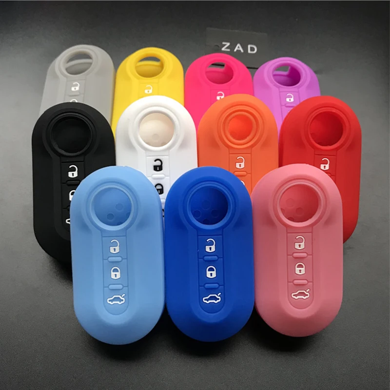 ZAD silicone key cover Case set shell skin For fiat 500 3 Buttons Flip remote Key Blank Fob Auto parts car accessories colorful
ZAD silicone key cover Case set shell skin For fiat 500 3 Buttons Flip remote Key Blank Fob Auto parts car accessories colorful