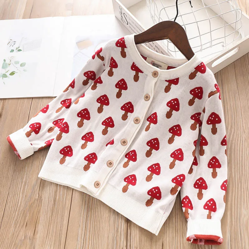 Baby Girls Pure Cotton Sweaters Mushroom Coats Korean Style Toddlers Kids Knitted Cardigan Sweater 2019 Girls Spring Clothes
Baby Girls Pure Cotton Sweaters Mushroom Coats Korean Style Toddlers Kids Knitted Cardigan Sweater 2019 Girls Spring Clothes