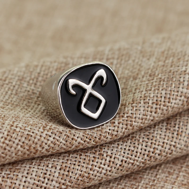 Hot Sale The Mortal Instruments City Of Bones Angelic Power Rune Simple Style Ring Vintage Metal Ring With Black Enamel Men Gift
Hot Sale The Mortal Instruments City Of Bones Angelic Power Rune Simple Style Ring Vintage Metal Ring With Black Enamel Men Gift