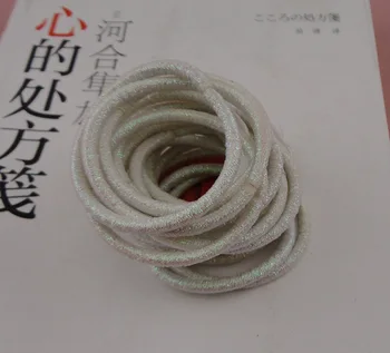 50PCS 4mm White glitter elastic hair bands ponytail holders with gluing connection,bling bling elastic hair ties
50PCS 4mm White glitter elastic hair bands ponytail holders with gluing connection,bling bling elastic hair ties