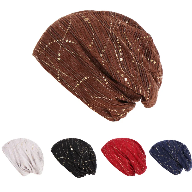 New Thin Lace Breathable Turban Cap Skullies & Beanies Female Spring and Autumn Cotton Colorful Glue Beanies Hat Wholesale WH211 
New Thin Lace Breathable Turban Cap Skullies & Beanies Female Spring and Autumn Cotton Colorful Glue Beanies Hat Wholesale WH211