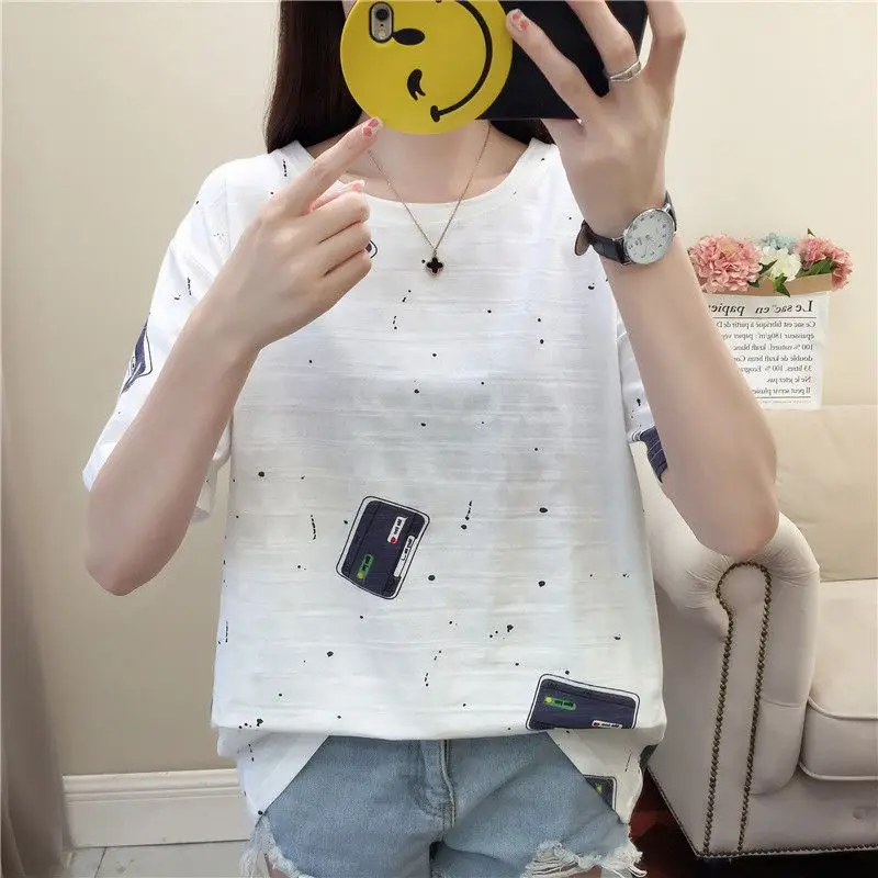 Summer Tops T-shirts Women New Fashion O-neck Pulllover Short sleeve Printing Tees T-shirt Loose Female Casual T-shirt NZYD109A
Summer Tops T-shirts Women New Fashion O-neck Pulllover Short sleeve Printing Tees T-shirt Loose Female Casual T-shirt NZYD109A