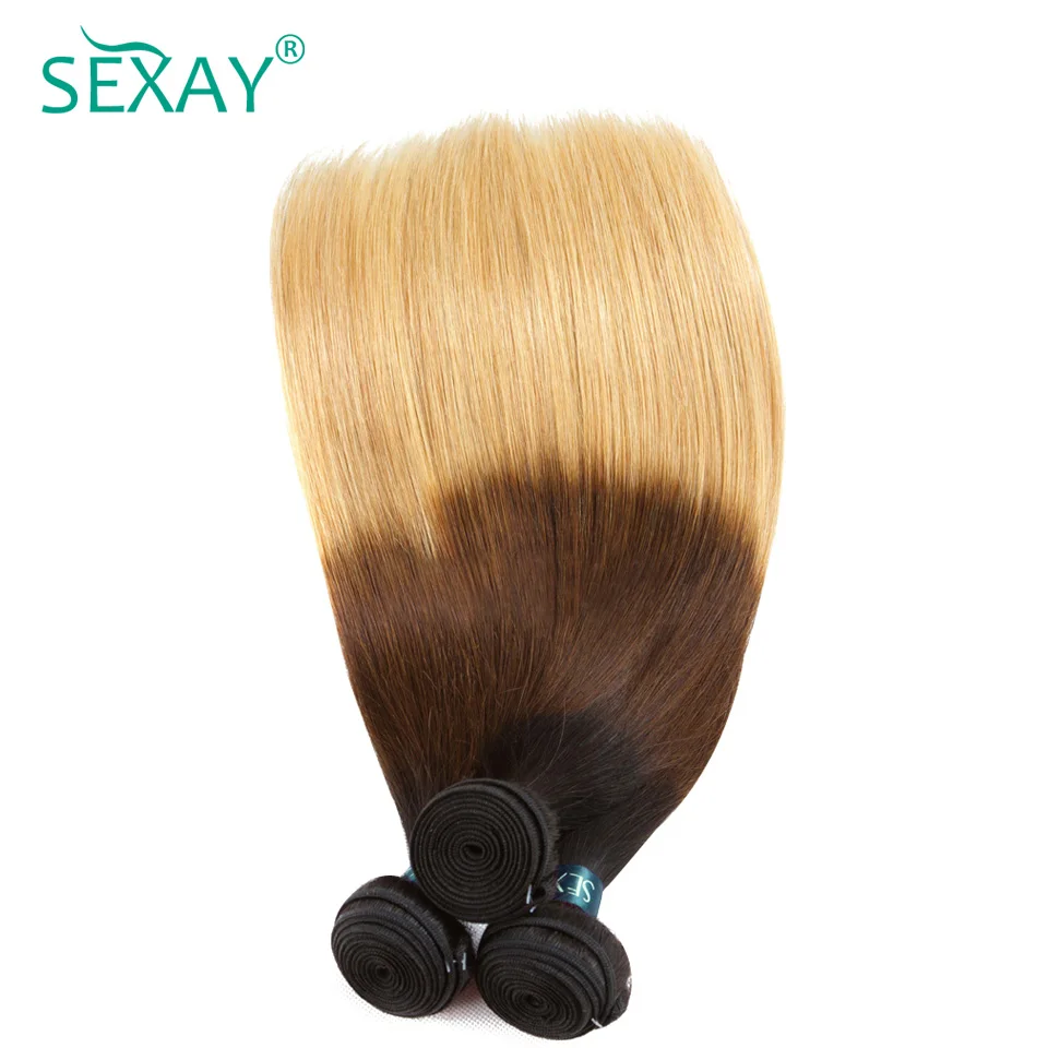 Sexay Ombre Brazilian Straight Human Hair Weave 3 Bundles Three Tone 1B/4/27 Professional Pre-Colored Ombre Human Hair Extension
Sexay Ombre Brazilian Straight Human Hair Weave 3 Bundles Three Tone 1B/4/27 Professional Pre-Colored Ombre Human Hair Extension