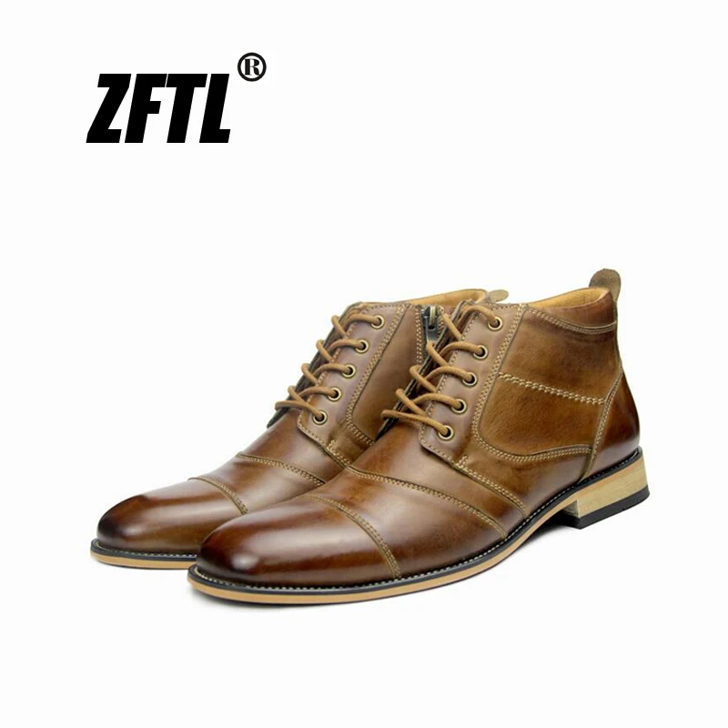 ZFTL New Men Martins Boots winter man ankle boots genuine leather male casual lace-up Bots large size men's handmade shoes 038
ZFTL New Men Martins Boots winter man ankle boots genuine leather male casual lace-up Bots large size men's handmade shoes 038