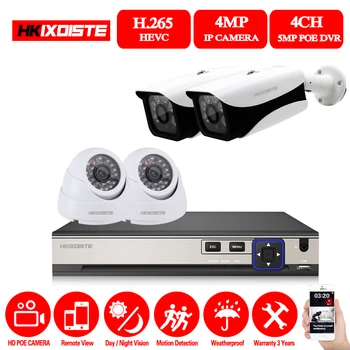 4CH POE Security Camera CCTV System HD H.265 5.0MP NVR 2592*1520 4MP IP Camera Indoor Outdoor Day/Night Video Surveillance Kit
4CH POE Security Camera CCTV System HD H.265 5.0MP NVR 2592*1520 4MP IP Camera Indoor Outdoor Day/Night Video Surveillance Kit
