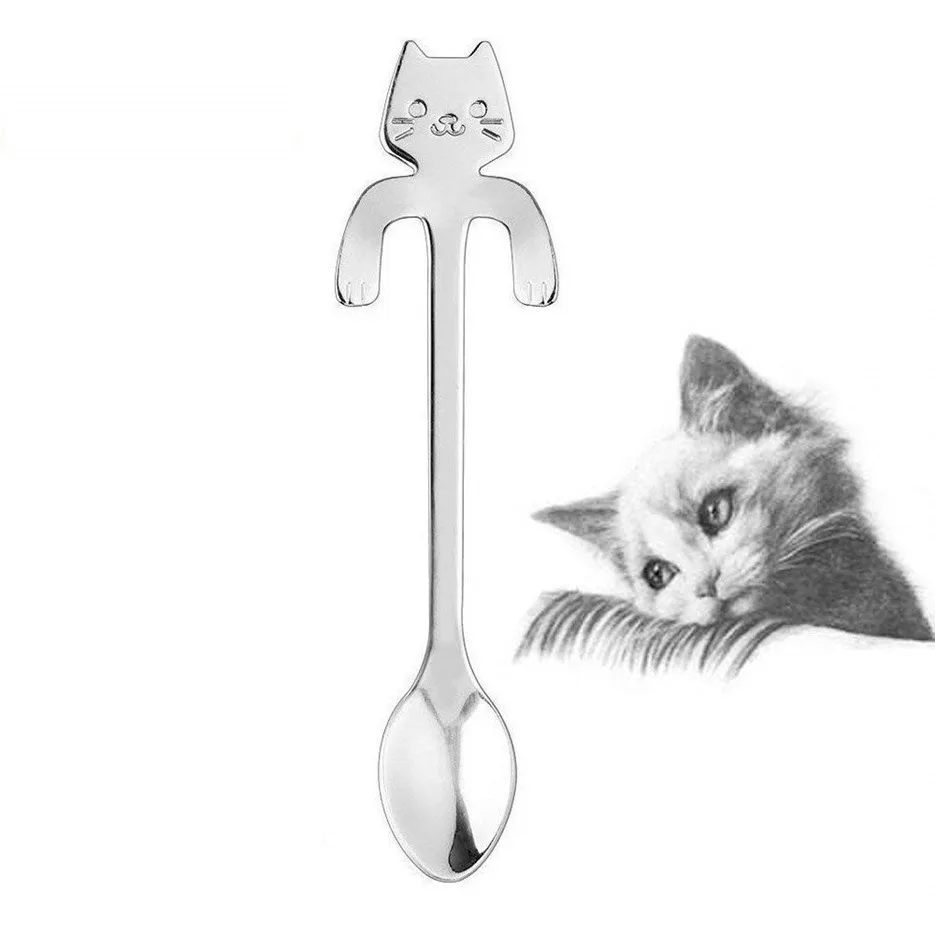 2018 New Stainless Steel Coffee & Tea Spoon Mini Cat Long Handle Creative Spoon Drinking Tools Kitchen Gadget Flatware Tableware
2018 New Stainless Steel Coffee & Tea Spoon Mini Cat Long Handle Creative Spoon Drinking Tools Kitchen Gadget Flatware Tableware