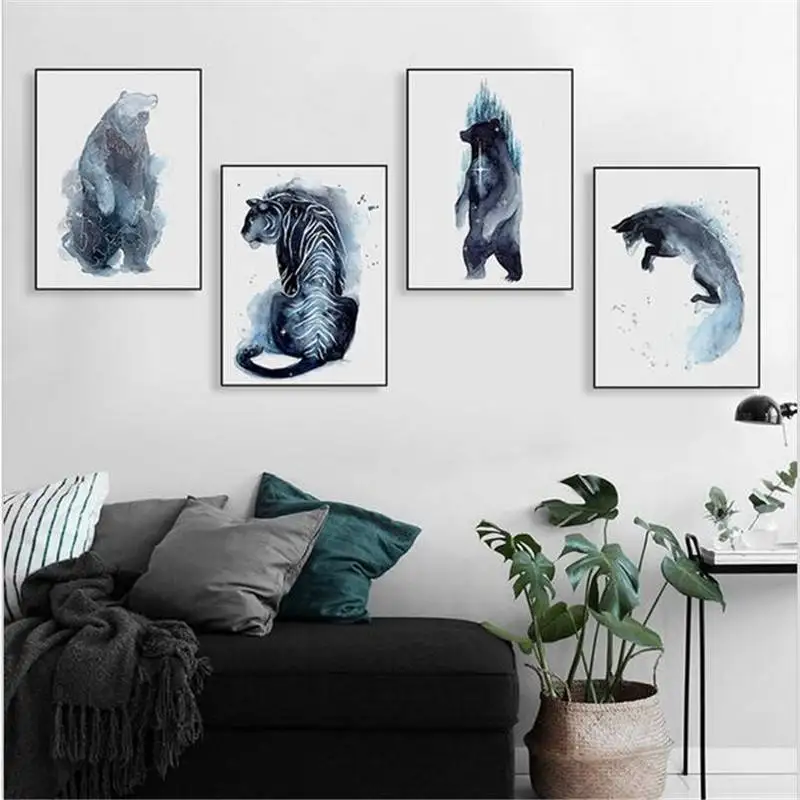 Watercolor Of Wild Animals Painting Wall Art Nordic Style Print Poster Modern Canvas Tiger Fox Bear Pictures For Kids Room Decor
Watercolor Of Wild Animals Painting Wall Art Nordic Style Print Poster Modern Canvas Tiger Fox Bear Pictures For Kids Room Decor