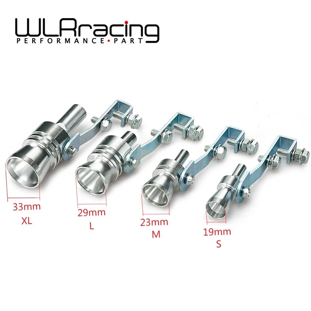 

WLR RACING - Universal Car Turbo Sound Whistle Muffler Exhaust Pipe Blow off Vale BOV Simulator Whistler Size S M L XL