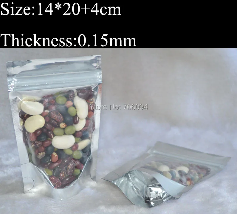 14*20+4cm,200pcs/lot, Clear+ Aluminum foil StandUp Zipper Plastic Bag ,Standup ziplock plastic bag FreeShipping
14*20+4cm,200pcs/lot, Clear+ Aluminum foil StandUp Zipper Plastic Bag ,Standup ziplock plastic bag FreeShipping
