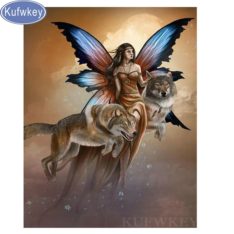 Full Square Round Diamond embroidery"Fairy wolves"5D DIY diamond painting cross stitch mosaic diamond picture diamant painting
Full Square Round Diamond embroidery"Fairy wolves"5D DIY diamond painting cross stitch mosaic diamond picture diamant painting