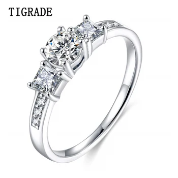 TIGRADE 925 Sterling Silver Ring CZ Cut Three Round and Square Stone Engagement Rings Party Jewelry Gifts For Lady bague
TIGRADE 925 Sterling Silver Ring CZ Cut Three Round and Square Stone Engagement Rings Party Jewelry Gifts For Lady bague