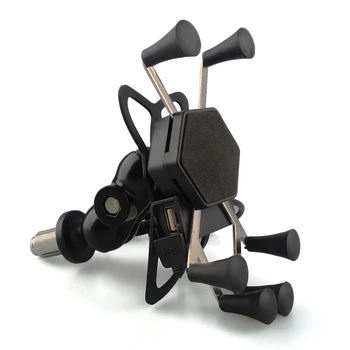 Motorcycle Mobile Phone Holder Mount Support With USB Charger 360 Degree Rotation for Moto 3.5-6 inch GPS Scooter
Motorcycle Mobile Phone Holder Mount Support With USB Charger 360 Degree Rotation for Moto 3.5-6 inch GPS Scooter